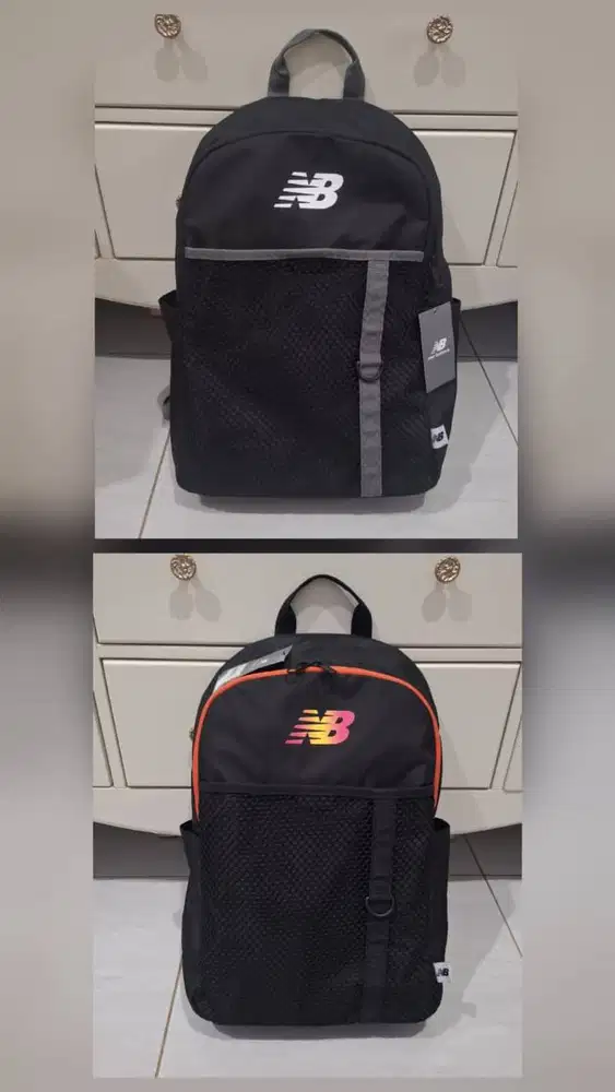 Tas Ransel NEW BALANCE - NEW Mesh Pocket Backpack Original Black
