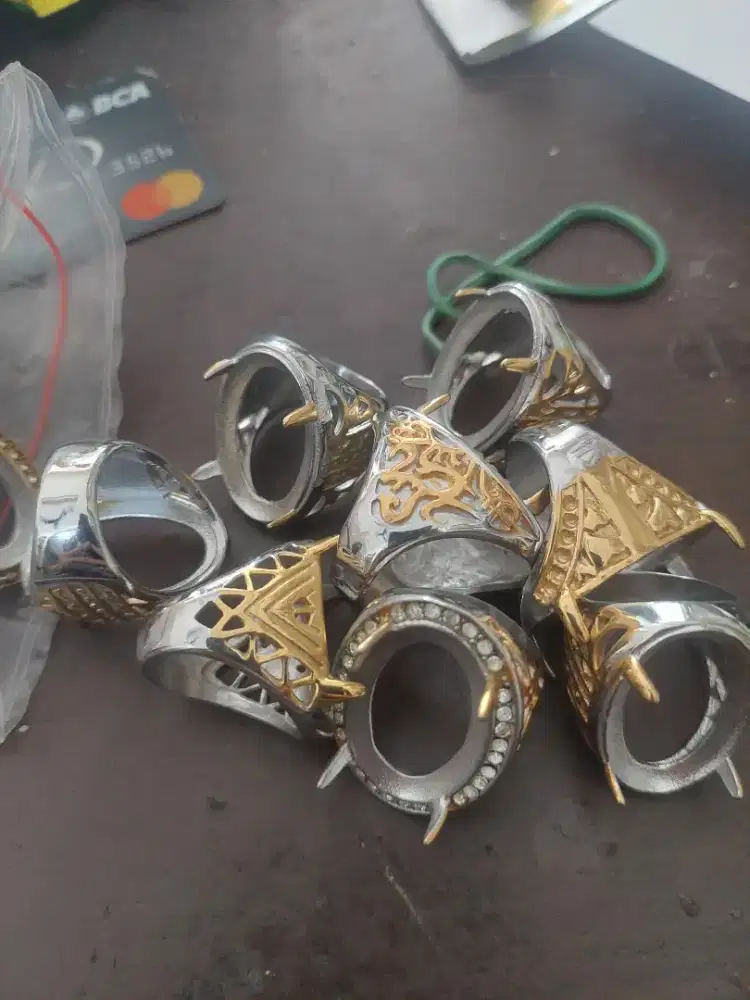 Murah cincin lerak model bagus buat batu akik atau permata