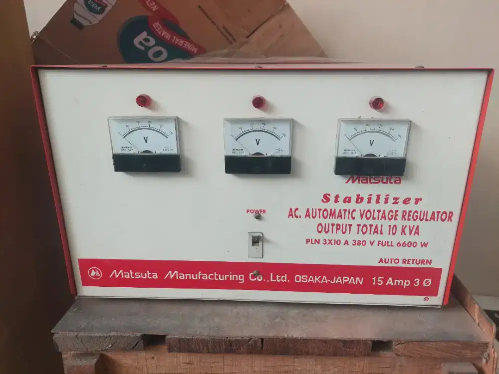 Jual matsuta stabilizer 10 KVA 3 phase bekas
