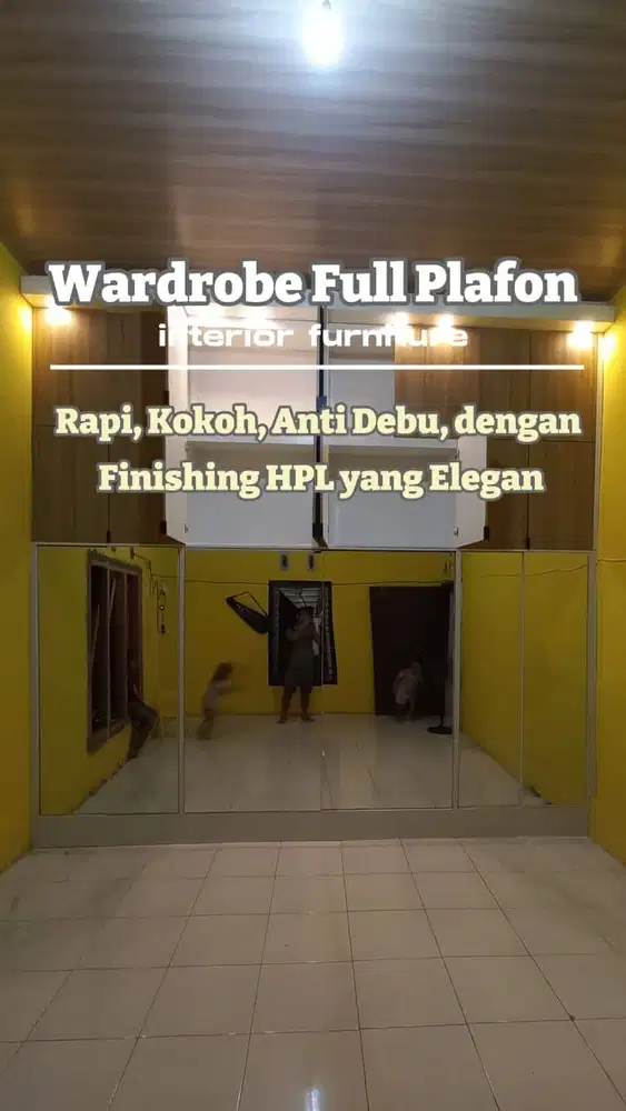 LEMARI FULL PLAFON/WARDROBE CUSTOM FULL PLAFON/CUSTOM WARDROBE