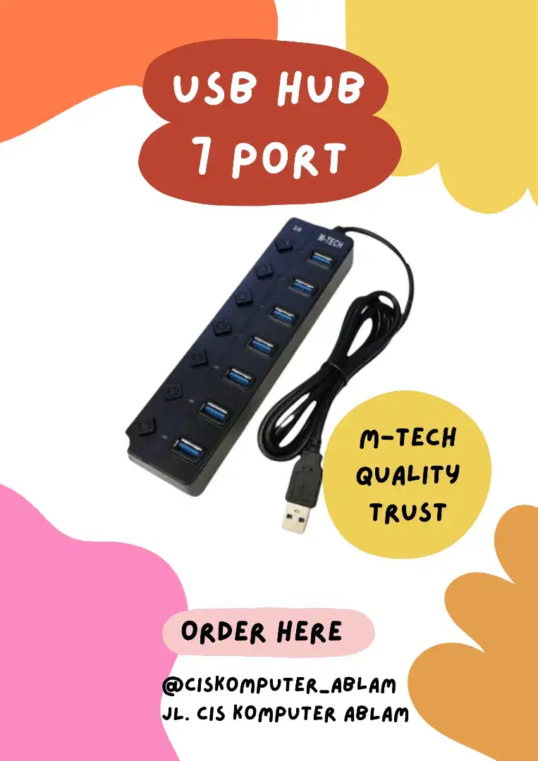 usb hub 7 port M-TECH