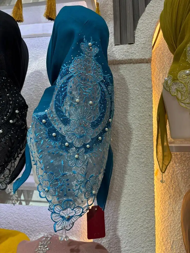 Hijab Bugis Kerancang Kerajinan Tangan Mewah Original Bahan Premium