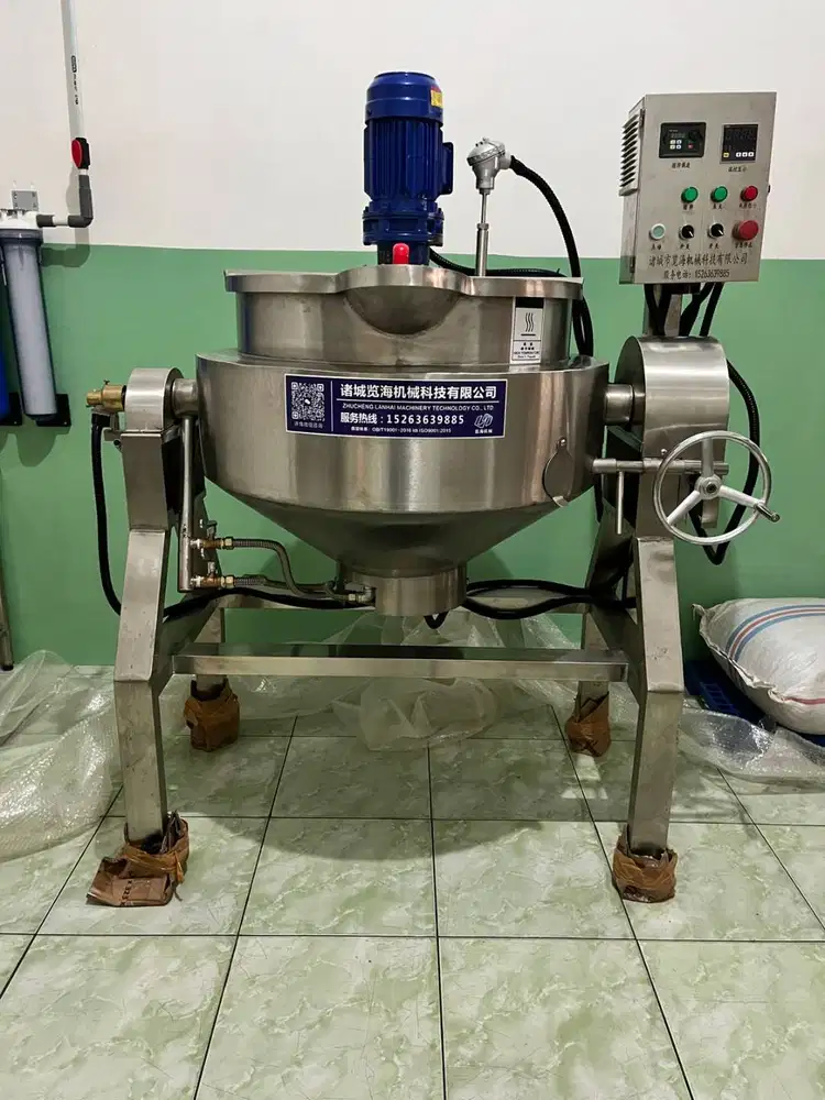 Panci Pemanas Gas Berlapis Mixer Otomatis (100KG)