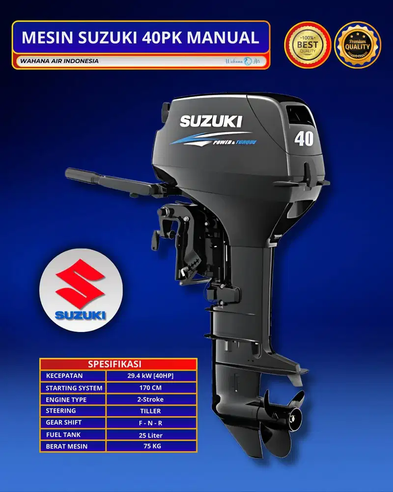 MESIN TEMPEL SUZUKI DT40 WL KECEPATAN 40PK
