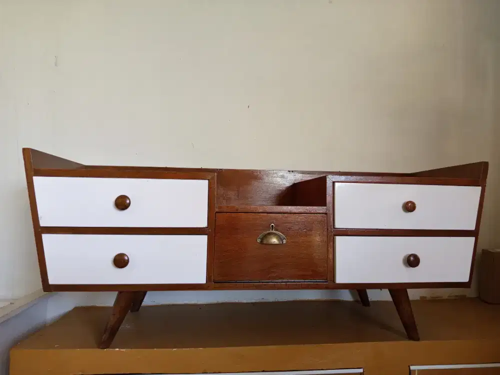 Jual meja TV minimalis full jati tua