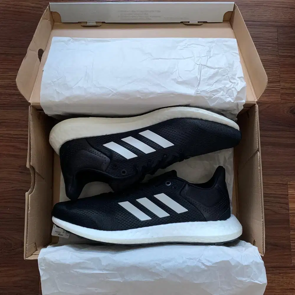 Sepatu Adidas Pureboost 21 Black White Original | Baru | Size 44.5