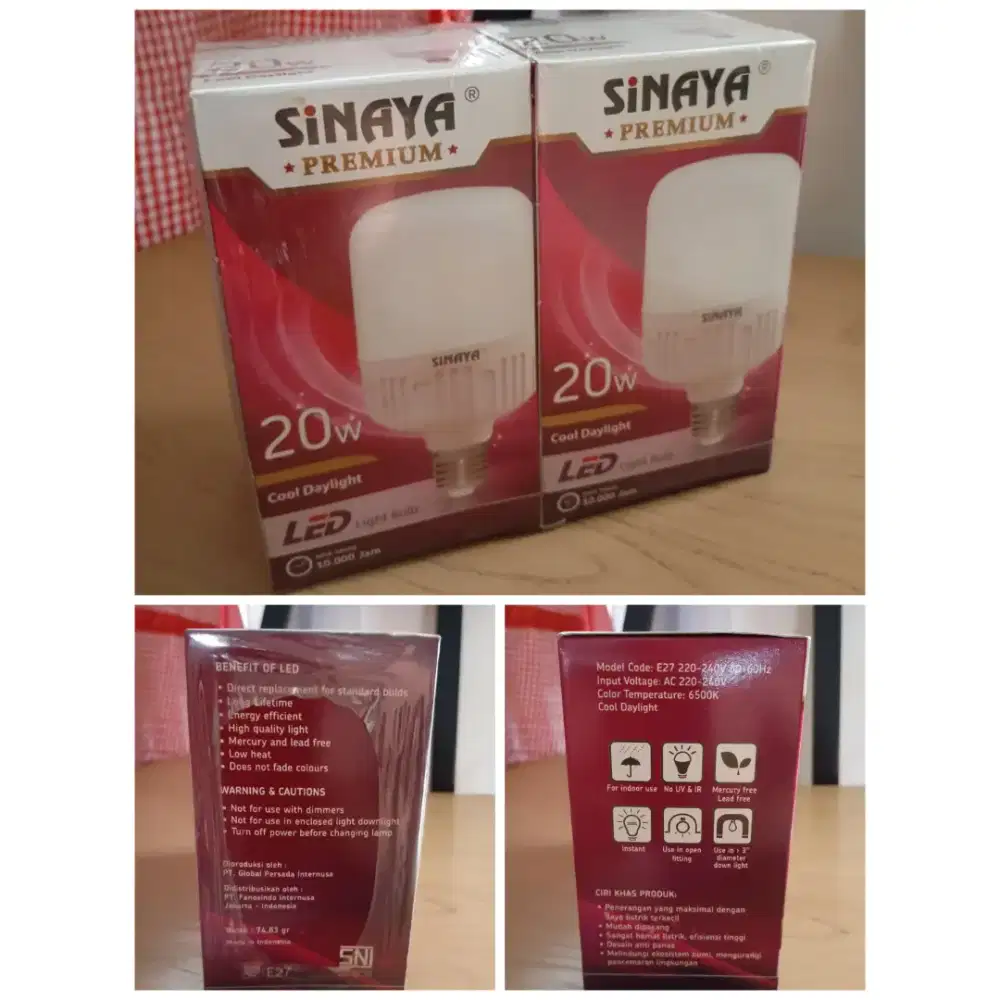 Sinaya Bohlam Lampu 2 pcs