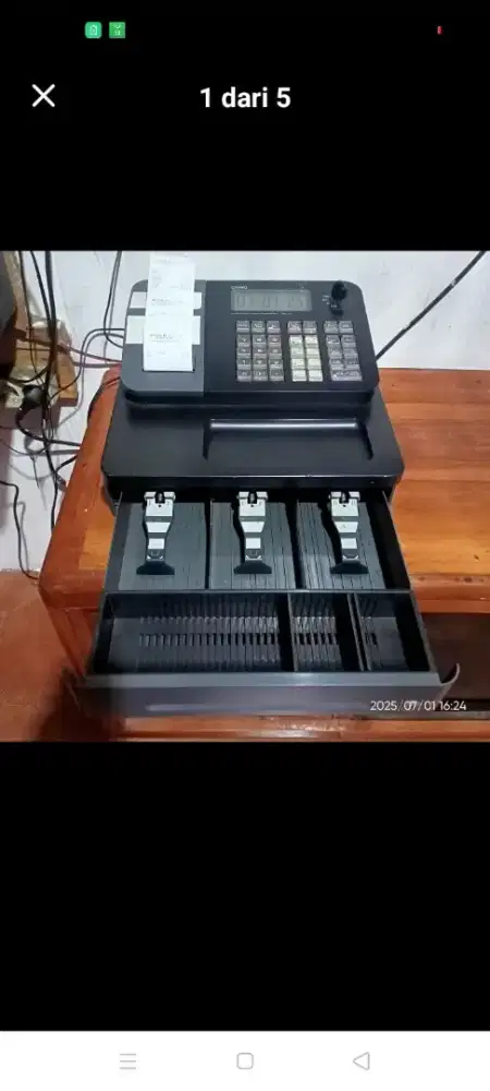 Mesin kasir Casio G1 siap pakai
