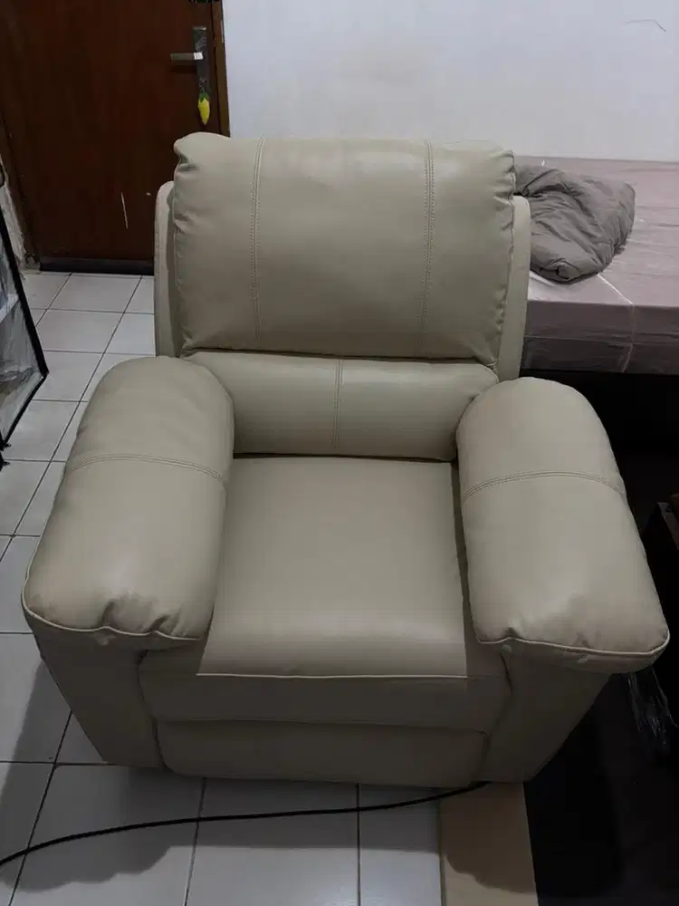 Sofa recliner cheers mc belle 1 seater kulit genuine leather