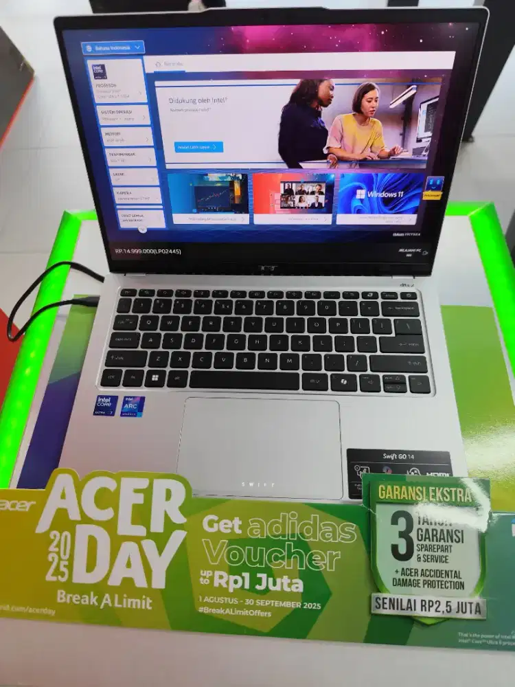 PROMO KREDIT LAPTOP ACER SWIFT GO 14 CORE ULTRA 7 RAM 16GB