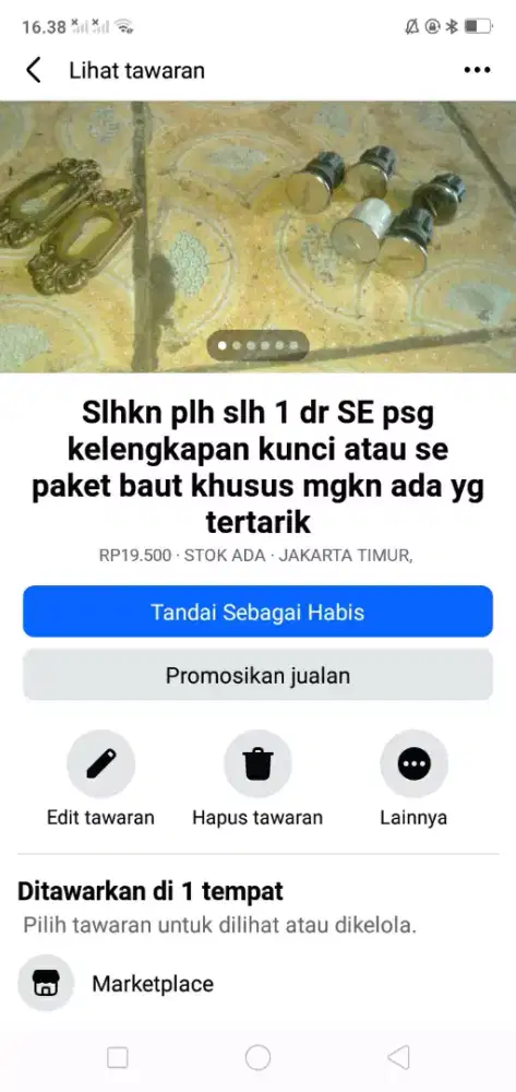 Slhkn plh slh 1 dr SE psg klgkpn kunci pintu/se paket baut khusus nih