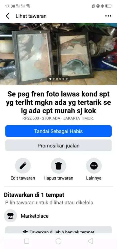Se psg fren foto lawas kond spt yg terlht mgkn ada yg perlu murah sj