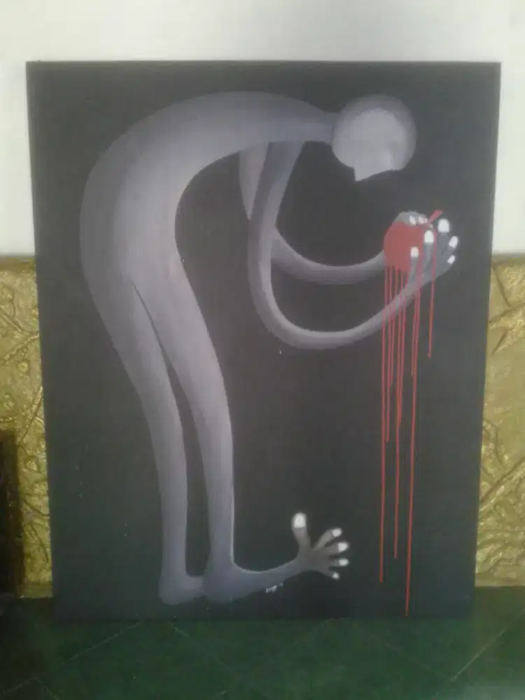 Lukisan kanvas,unik,ukuran besar.