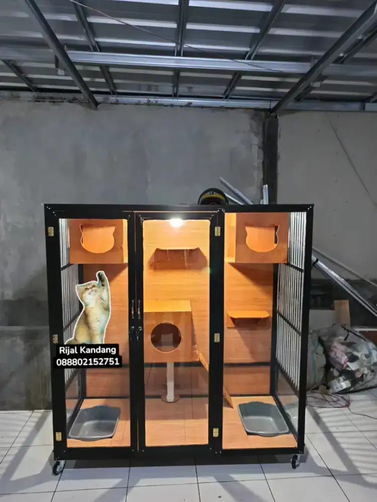 Kandang kucing alumunium