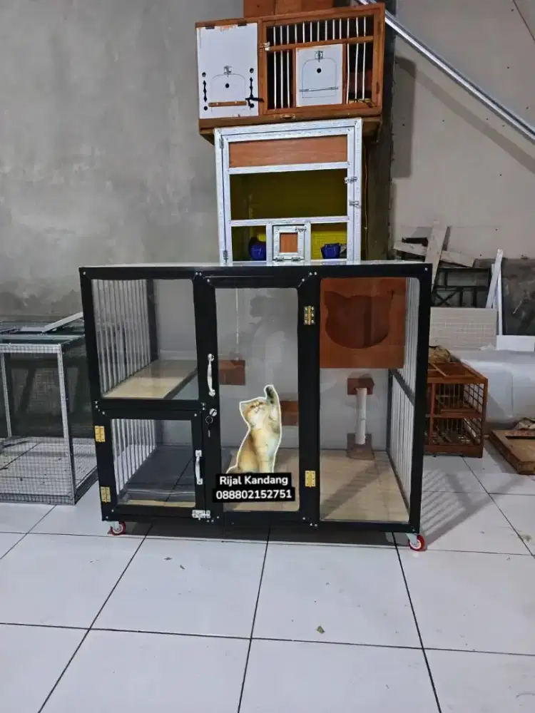 Kandang kucing alumunium