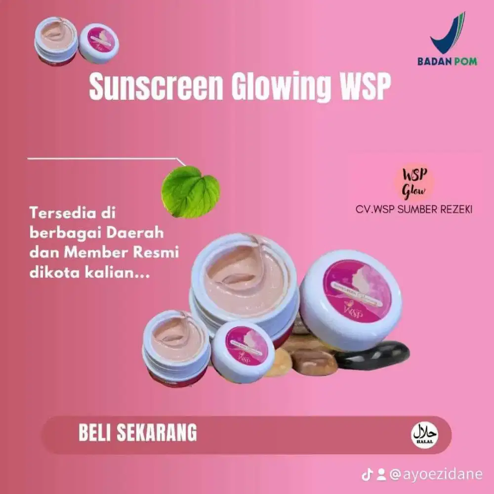 Sunscreen wsp skincare BPOM