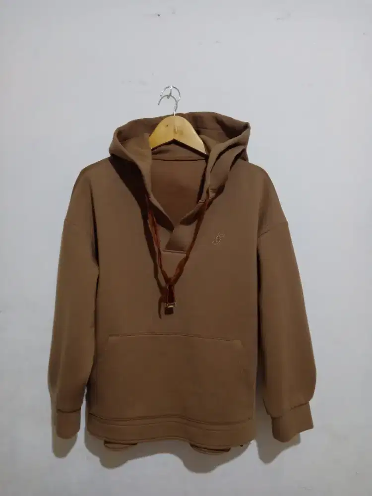 Jaket Hoodie Coklat
