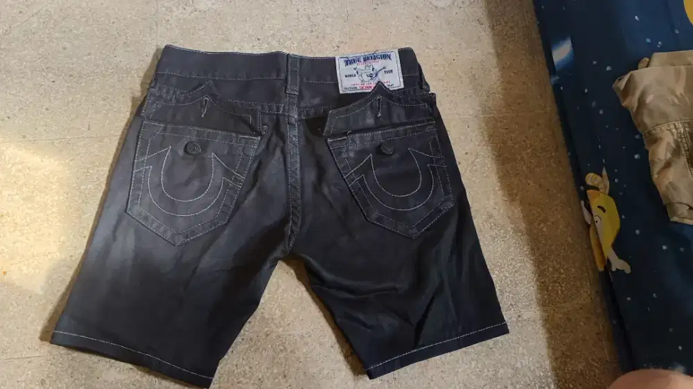 True Religion black short jeans