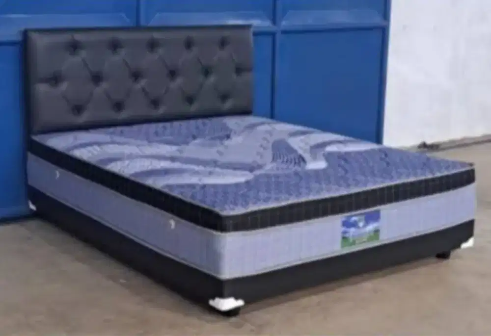Kasur springbed boxy fullset UK 180 sdh sama dipan sandaran