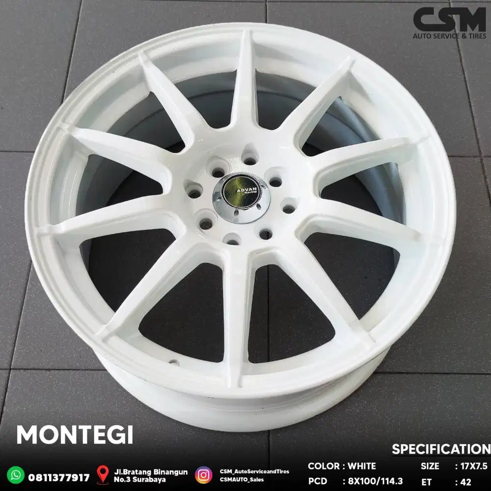 SALE!!! Velg Montegi R17 for Atlis, Xenia, Brio, Mobilio, Baleno etc