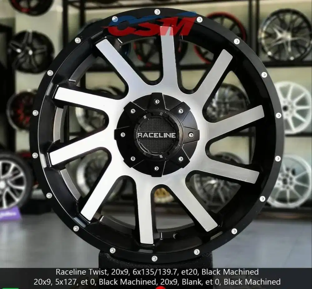 SALE!! Velg Raceline Twist R20 BM for Wrangler,Pajero,Fortuner,Everest