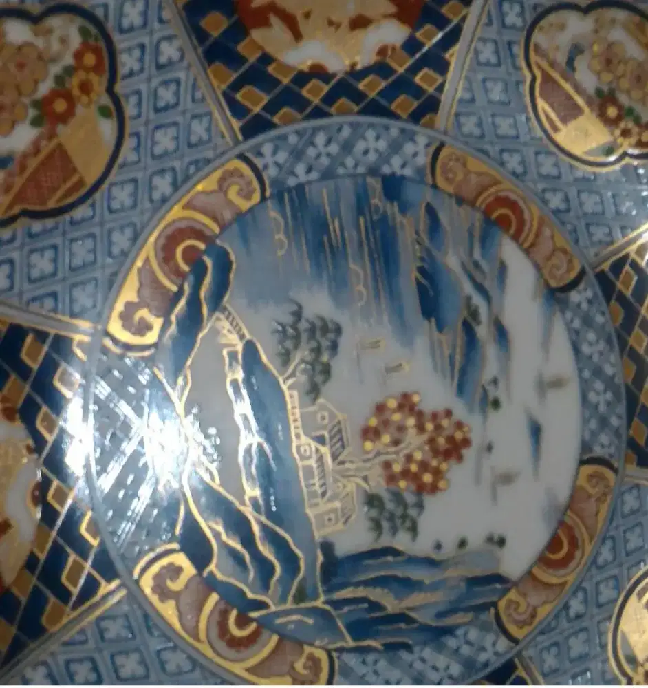 Vintage, Piring Dekoratif Imari ware (Jepang)