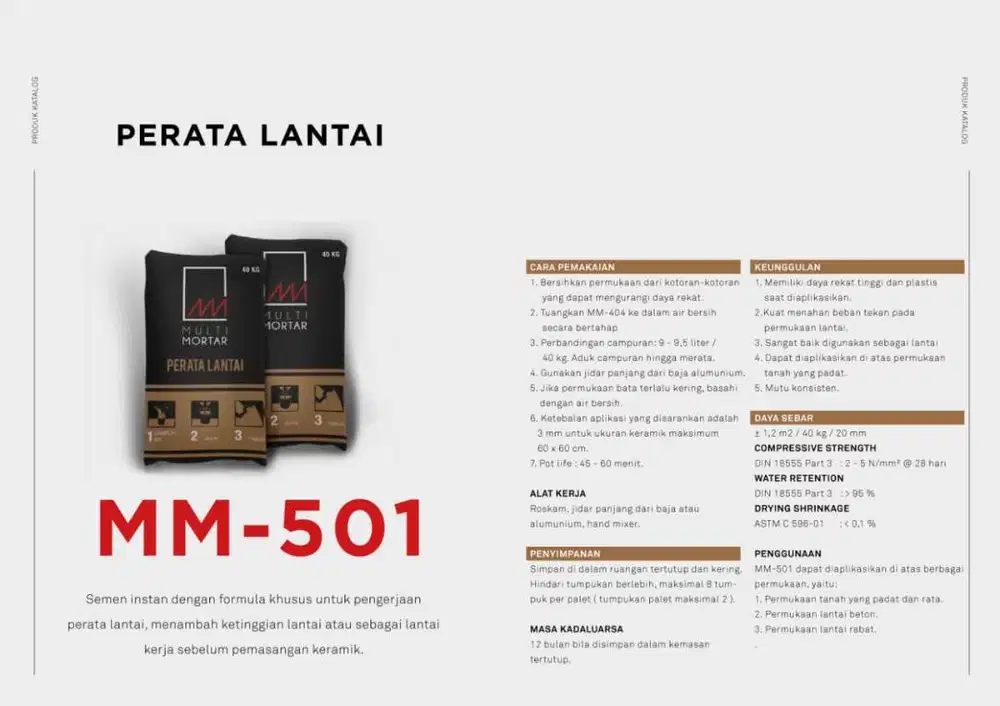 PERATA LANTAI MULTI MORTAR MM-501 (SEMEN INSTANT) @40KG