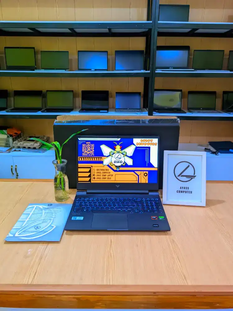 Laptop gaming Hp victus R5-8645HS 8GB DDR5/512GB RTX garansi 01-2027