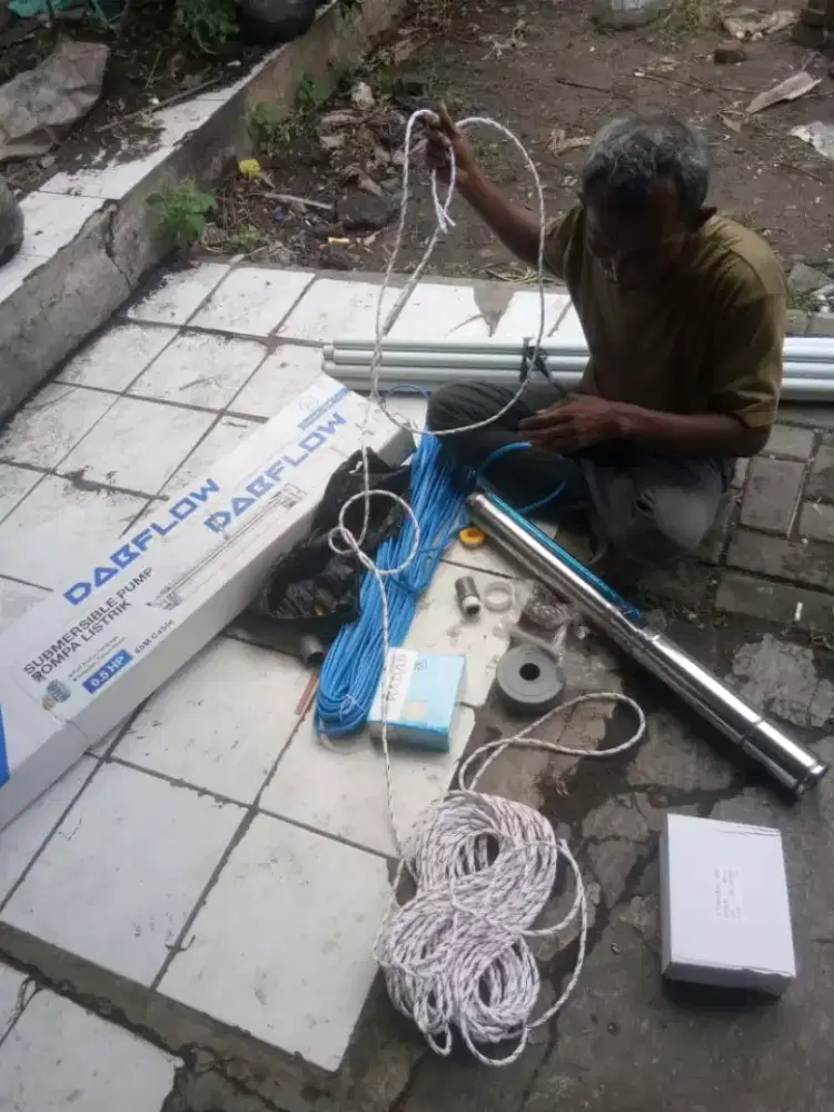 Bor satelit jetpam semi jetpump pengeboran sumur baru