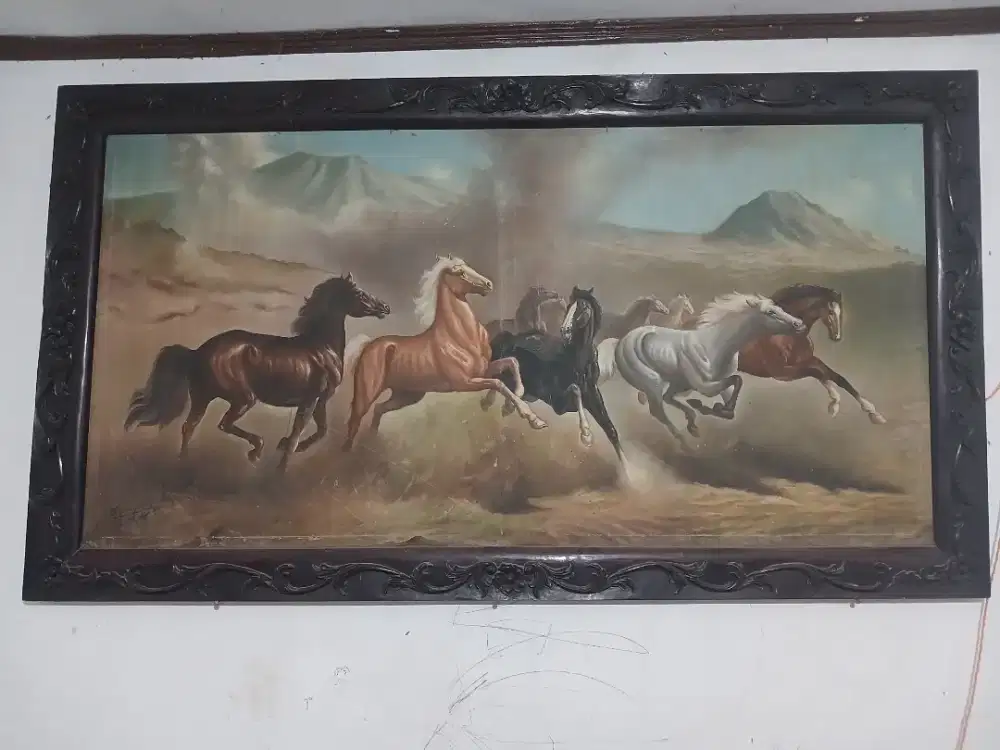 Jual Lukisan clasic Kuda berlari