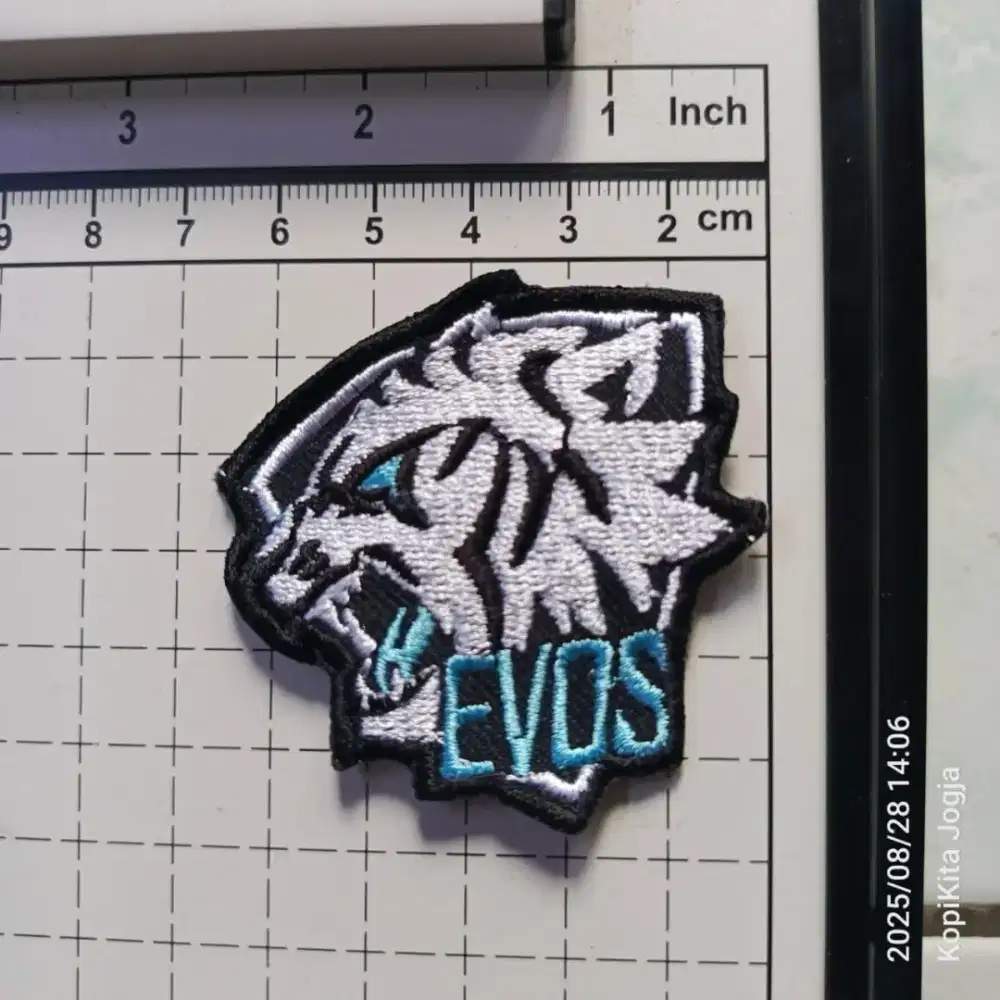 Emblem patch bordir evos