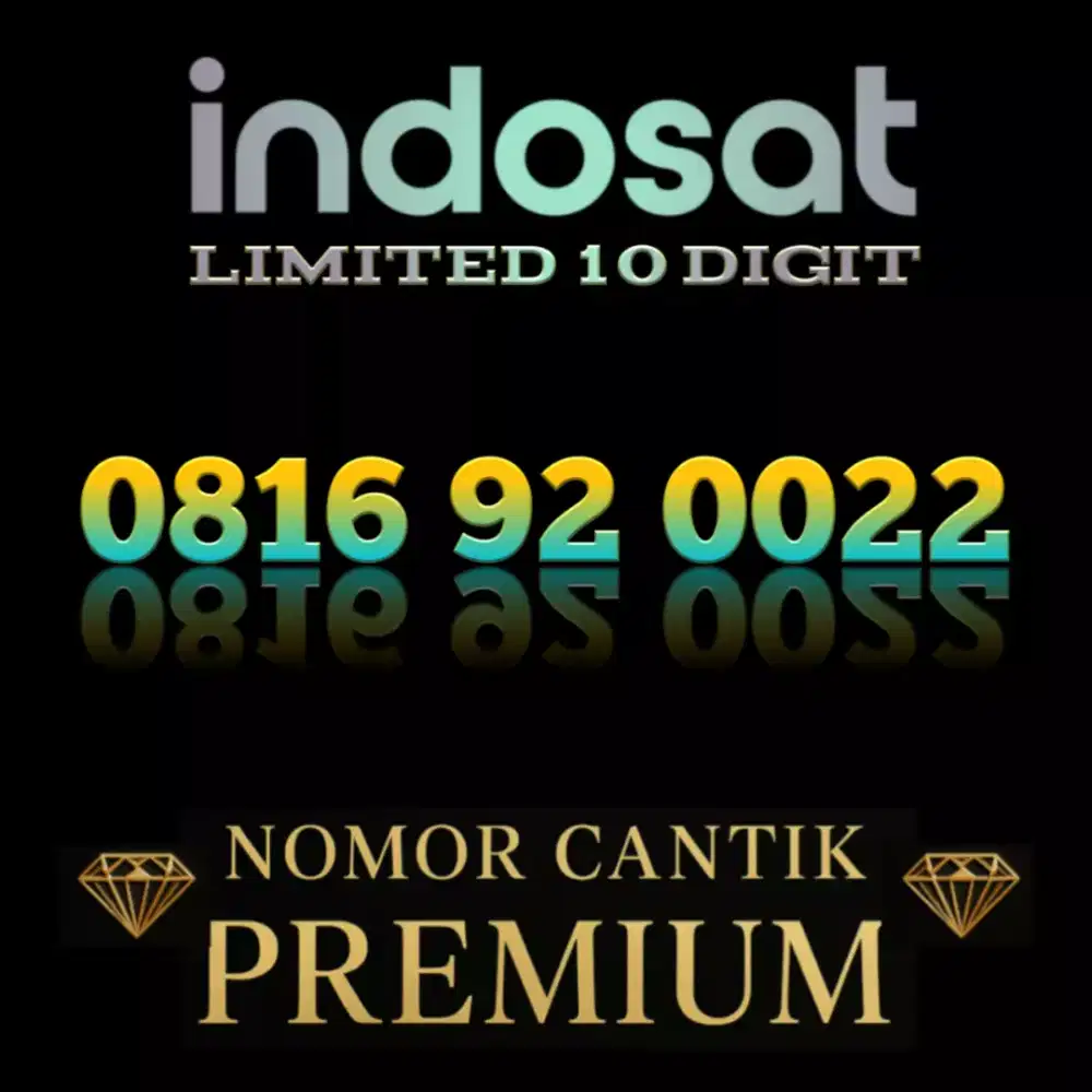Nomor Cantik Premium Indosat 10 Digit Limited Edition