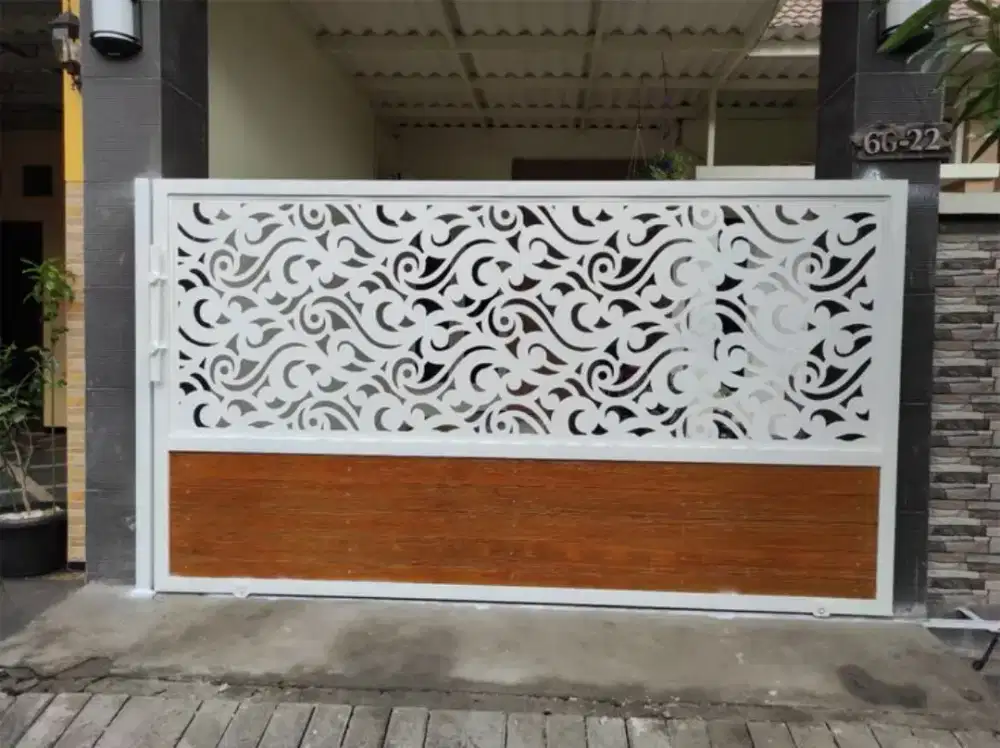 Bengkel las Lampung tralis kanopi pintu pagar gerbang tangga