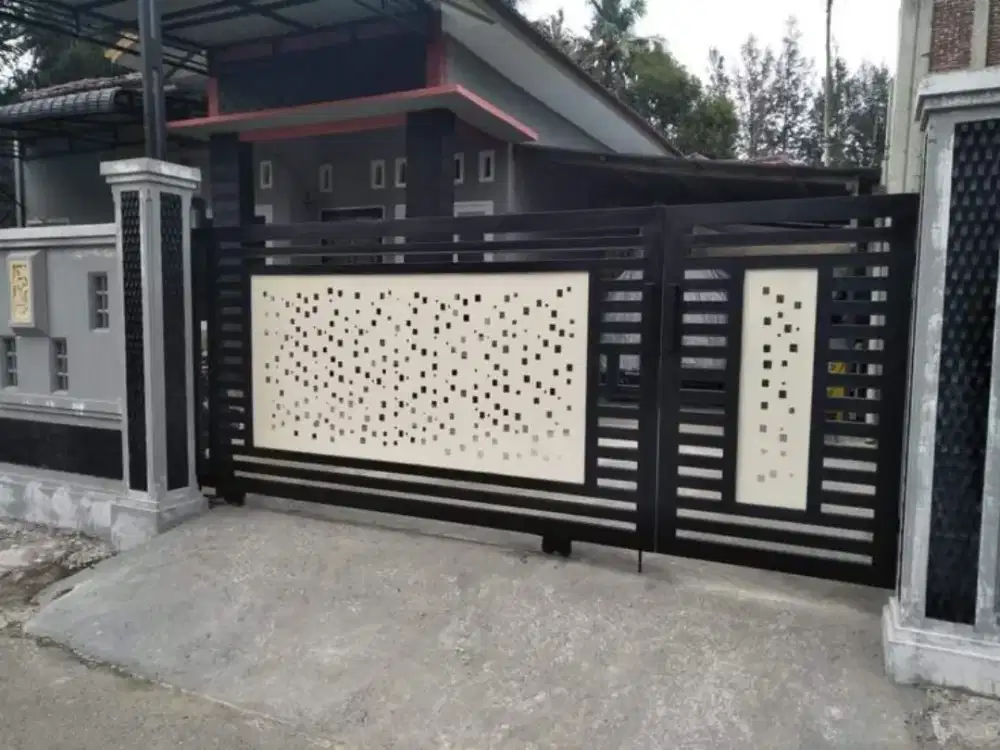 Bengkel las Lampung tralis kanopi pintu pagar gerbang tangga