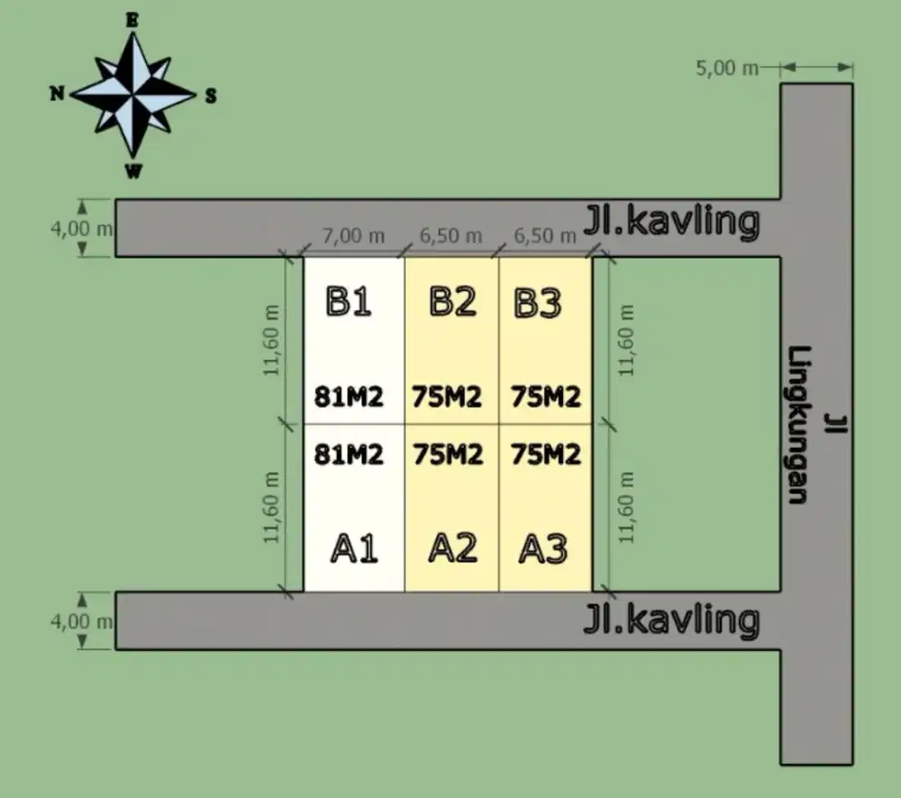 tanah kavling 75 m di jatisari jatiasih