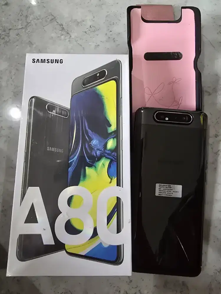 Samsung A80 black pink edition