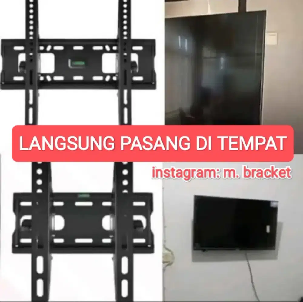 Pasang Bracket TV 27/32/40/43/45/50/55/60 di dinding