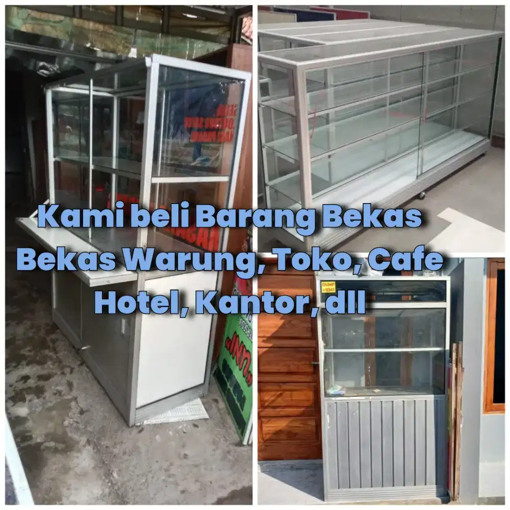 Terima beli barkas Etalase rak warung, springbed, sofa, dll