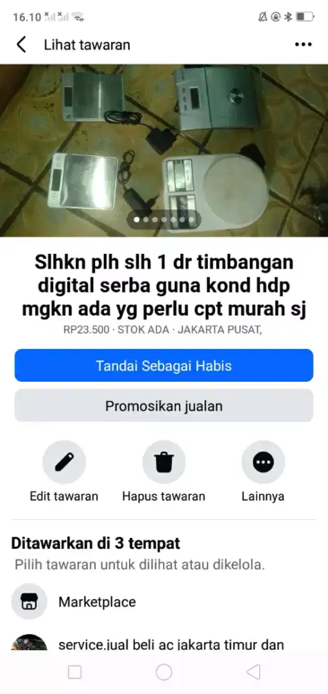 Slhkn plh slh 1 dr timbangan digital mini cocok utk pedagang kond hdp