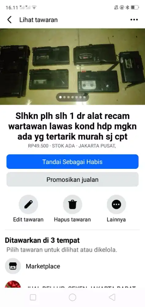 Slhkn plh slh 1 dr audio alat rekam wartawan kond hdp hrg murah sj cpt