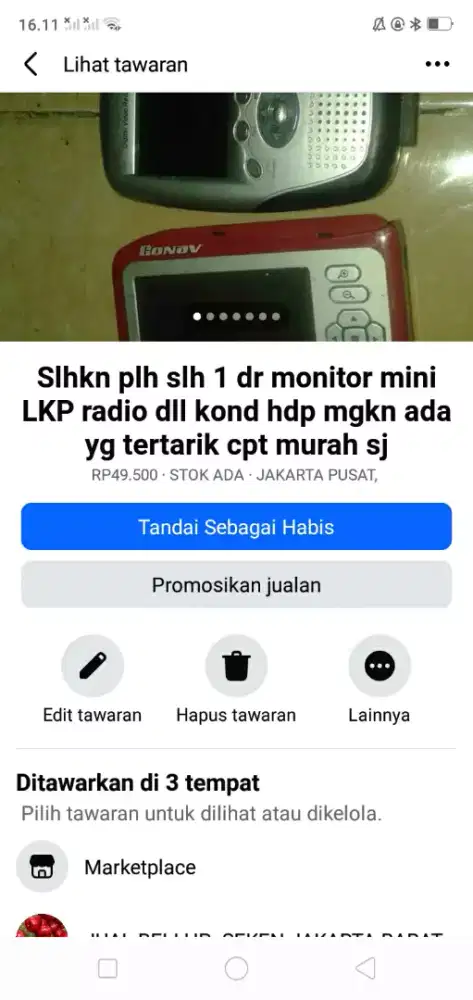 Slhkn plh slh 1 dr audio monitor mini LKP radio kond hdp hrg murah sj