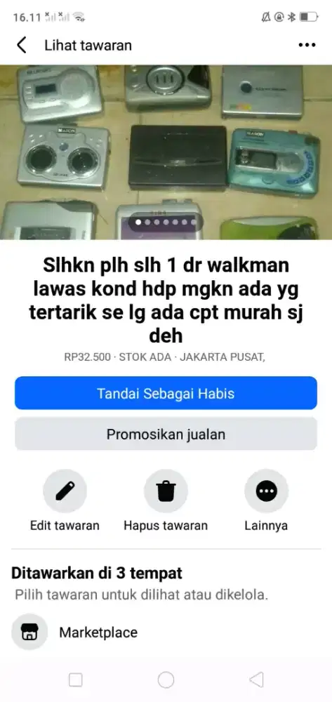 Slhkn plh slh 1 dr audio walkman lawas kond hdp hrg murah sj cpt dpt