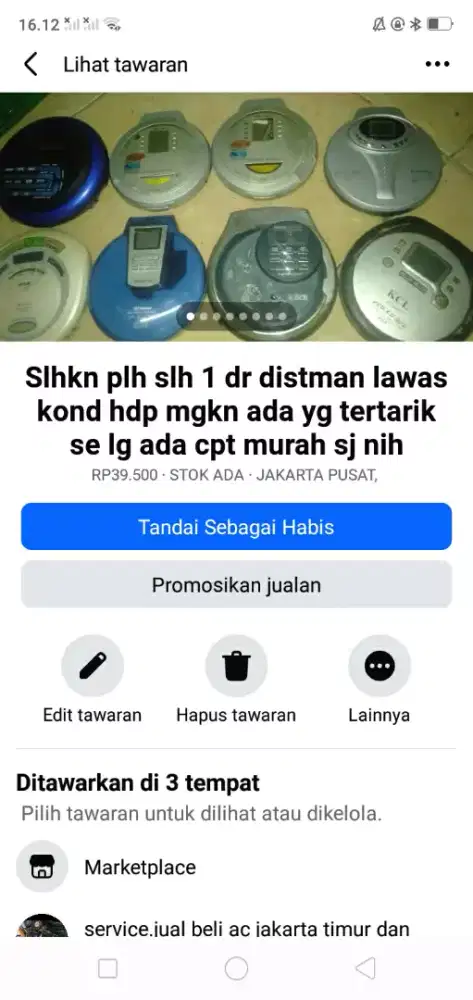 Slhkn plh slh 1 dr audio dist lawas kond hdp mgkn ada yg tertarik kali