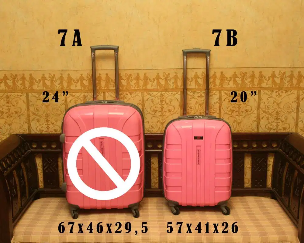 Koper Max fiber 4 roda 20 inci Pink