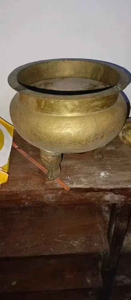 Bokor pajangan kuningan big size