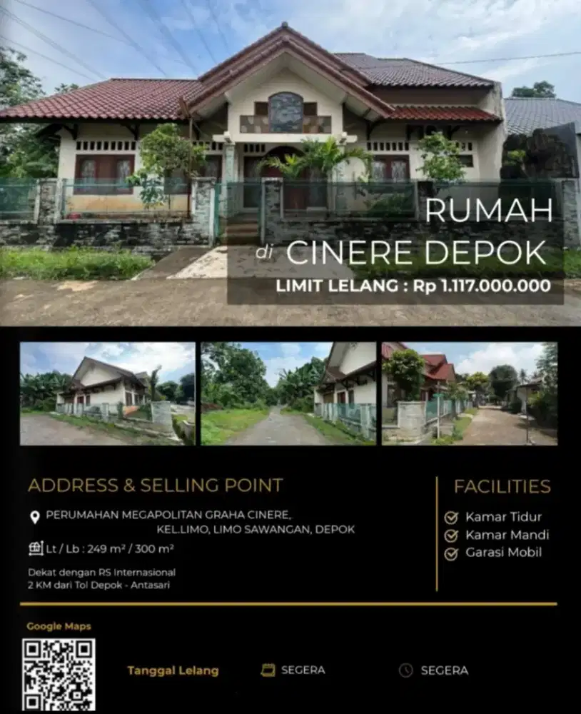 Dijual Rumah Siap Huni Perumahan Megapolitan Graha Cinere