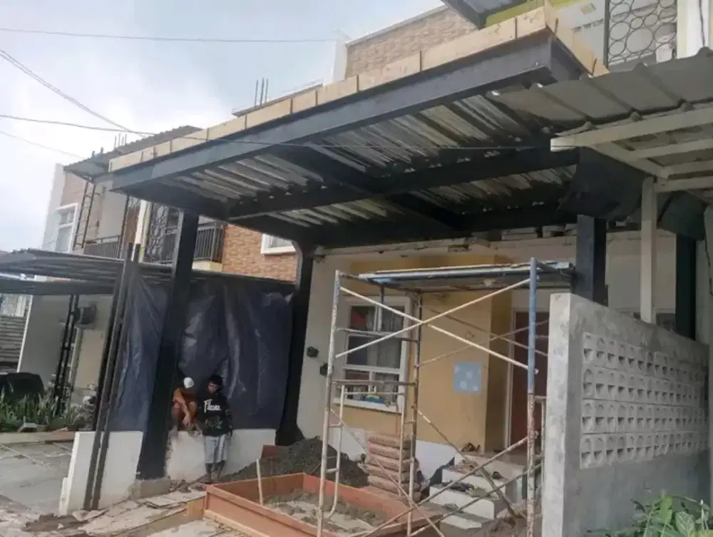 kanopi pagar trlis dan renopasi rumah