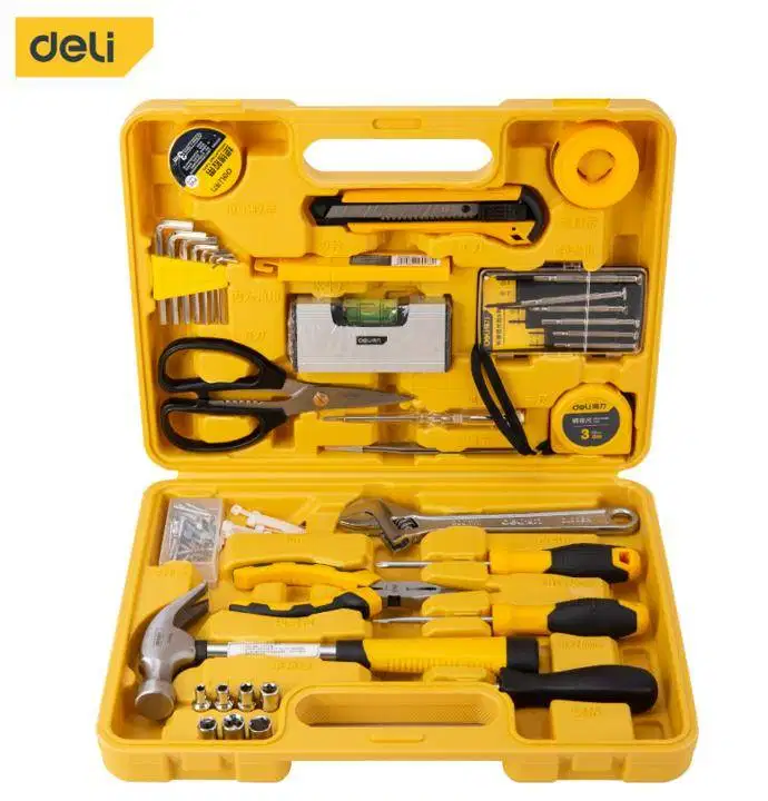 Deli 38-pcs Home Tool Kit / Set Perkakas Pertukangan 38 pcs DL1038J