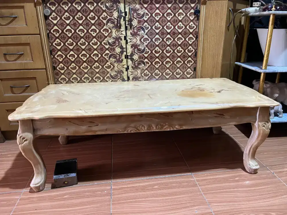 Meja Tamu Full Marmer