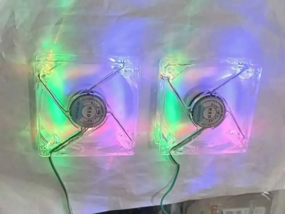 Fan casing RGB 8cm silent dengan koneksi molex  Free Baut